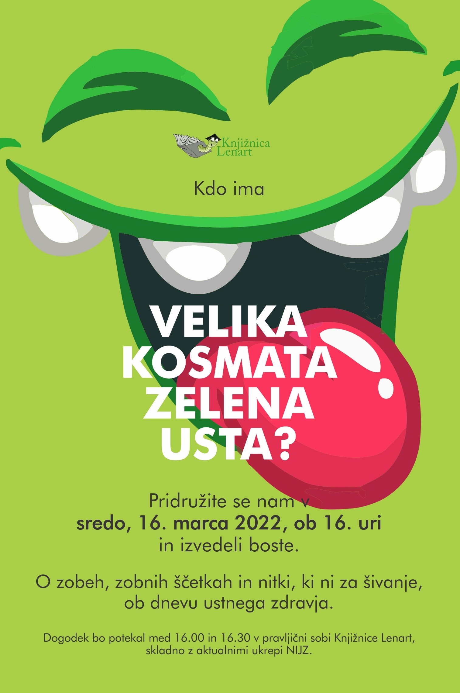 Pravljična 16. 3. 2022 VELIKA ZALENA USTA